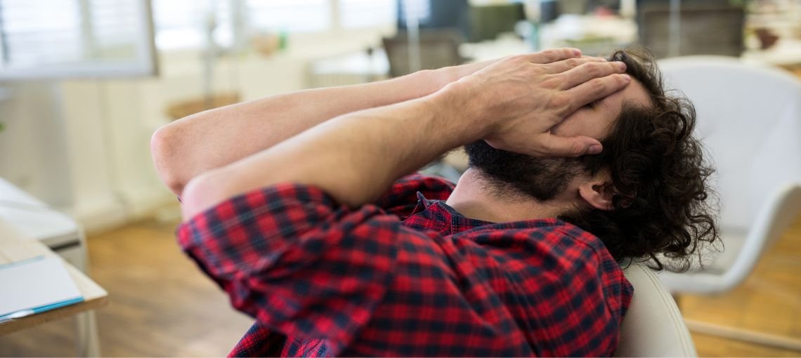 emotionally exhausted man